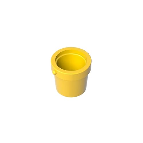 Gobricks Requisiten, kleiner Eimer, 50 Stück, kompatibel mit Lego GDS-M245 95343, klassisches Bulk-Spielzeug, MOC, Farbe: Gelb 24 von XYEIUGO