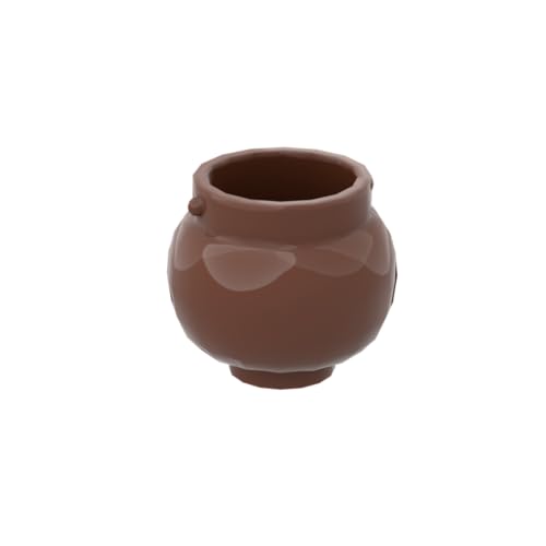 Gobricks Requisiten-Glas, kompatibel mit Lego GDS-90061 98374, klassisches Bulk-Spielzeug, MOC, Farbe: Rotbraun 192, 10 Stück von XYEIUGO