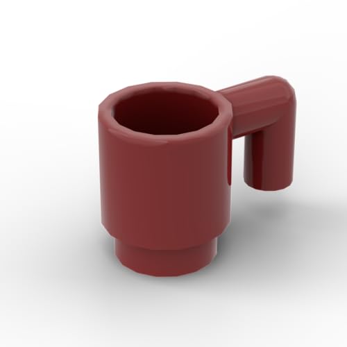 Gobricks Requisiten Wasserbecher, kompatibel mit Lego GDS-M156 3899, klassisches Bulk-Spielzeug, MOC, Farbe: Dunkelrot, 10 Stück von XYEIUGO