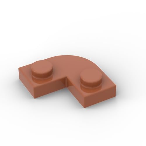Gobricks Rundes Plattenfilet 2 x 2 mit 1 x 1 Ausschnitt, 50 Stück, kompatibel mit Lego 79491 GDS-90158, klassisches Bulk-Spielzeug, MOC, Farbe: Dunkelorange 38 von XYEIUGO
