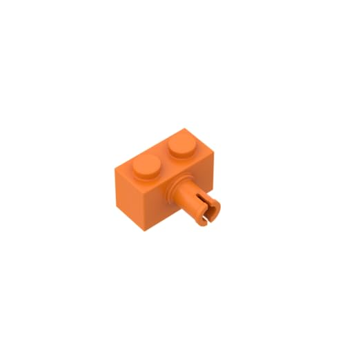 Gobricks Technologie Brick Brick Special 1x2 mit Pin 2458 44865 4211364 GDS-956 50 Stück Kompatibel mit Lego Classic Bulk Spielzeug MOC Farbe: Orange 106 von XYEIUGO