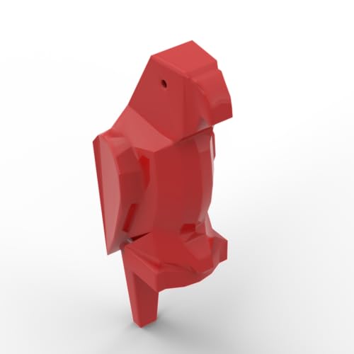 Gobricks Tiere Papagei, 10 Stück, kompatibel mit Lego 2546 GDS-90102, klassisches Bulk-Spielzeug, MOC, Farbe: Rot 21 von XYEIUGO