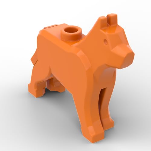 Gobricks Tierwelpe, Polizeihund, 10 Stück, kompatibel mit Lego GDS-M1261 48812, klassisches Bulk-Spielzeug, MOC, Farbe: Orange 106 von XYEIUGO
