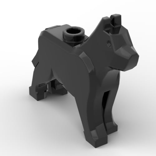 Gobricks Tierwelpe, Polizeihund, 10 Stück, kompatibel mit Lego GDS-M1261 48812, klassisches Bulk-Spielzeug, MOC, Farbe: Schwarz, 26 von XYEIUGO
