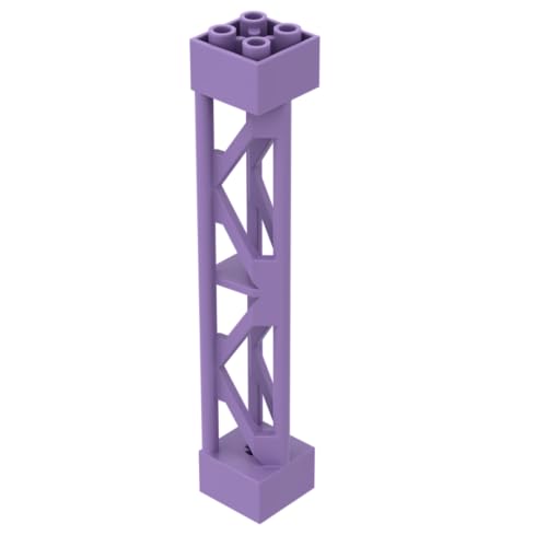 Gobricks Transport-Säulenstütze, kompatibel mit Lego GDS-M217 58827, klassisches Bulk-Spielzeug, MOC, Farbe: Medium Lavender 324, 10 Stück von XYEIUGO