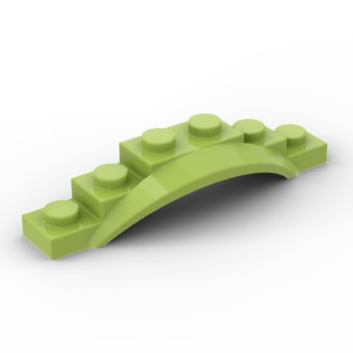 Gobricks Transportation Augenbrauen-Fender mit 6 Rädern, kompatibel mit Lego 62361 GDS-M099, klassisches Bulk-, MOC, Farbe: Limette 119, 4 Stück von XYEIUGO