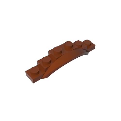 Gobricks Transportation Augenbrauen-Fender mit 6 Rädern, kompatibel mit Lego 62361 GDS-M099, klassisches Bulk-, MOC, Farbe: Rotbraun 192, 4 Stück von XYEIUGO