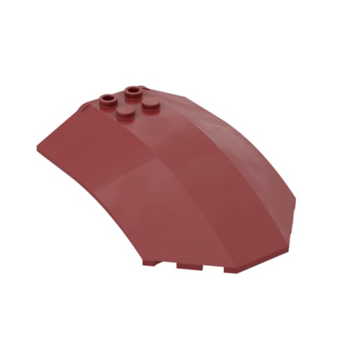Gobricks Wedge Brick Windschutzscheibe 8 x 6 x 2, gebogen, 10 Stück, kompatibel mit Lego 41751 GDS-21122, klassisches Bulk-Spielzeug, MOC, Farbe: Dunkelrot 154 von XYEIUGO