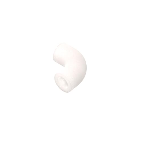 XYEIUGO Gobricks 25214 Ornamente, Ziegelsteine, rund, 1 x 1 Durchmesser, Rohr mit 90-Grad-Winkel (2 x 2 x 1) und Achslöchern (Kreuzschlitz), je 50 Stück, Bausteine, Farbe: Milchweiß 091 von XYEIUGO