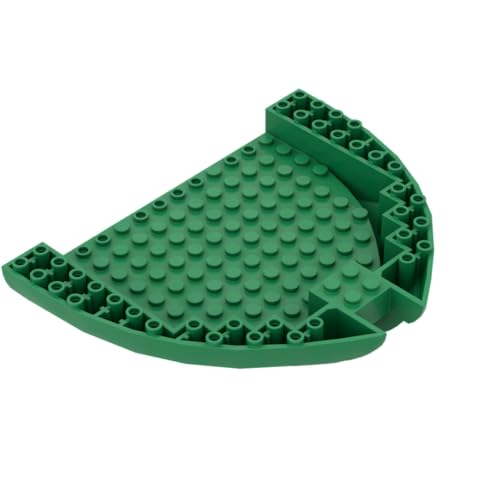 XYEIUGO Gobricks Bootsbogen, Deck, Rumpf, 1 Stück, kompatibel mit den großen Marken GDS-M407 64651, klassisches Bulk-Spielzeug, MOC, Farbe: Grün 28 von XYEIUGO