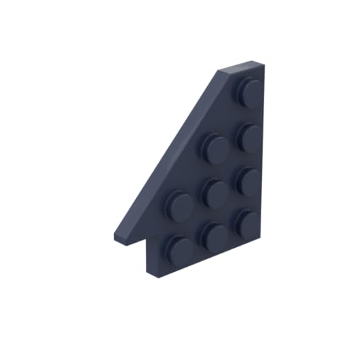 XYEIUGO Gobricks Kreisplatte, 4 x 4, spezielle Form, schräge Platte (links), 10 Stück, GDS-M360 3936, klassisches Bulk-Spielzeug, MOC, Farbe: Dunkelblau 140 von XYEIUGO