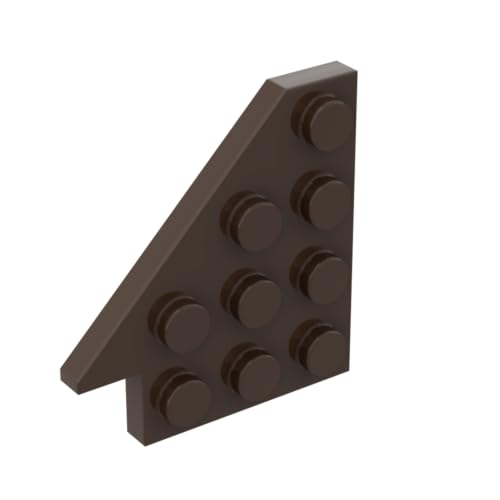 XYEIUGO Gobricks Kreisplatte, 4 x 4, spezielle Form, schräge Platte (links), 10 Stück, GDS-M360 3936, klassisches Bulk-Spielzeug, MOC, Farbe: Dunkelbraun 308 von XYEIUGO
