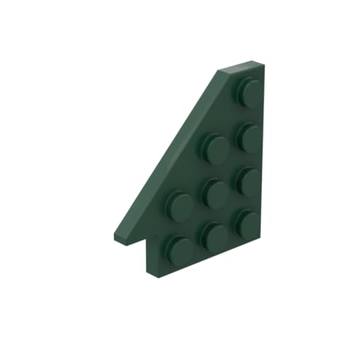 XYEIUGO Gobricks Kreisplatte, 4 x 4, spezielle Form, schräge Platte (links), 10 Stück, GDS-M360 3936, klassisches Bulk-Spielzeug, MOC, Farbe: Dunkelgrün, 141 von XYEIUGO