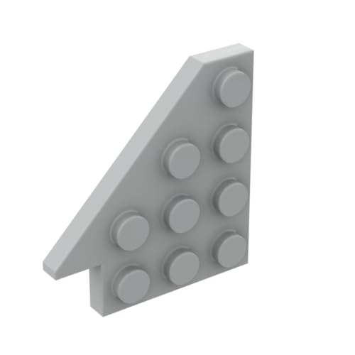 XYEIUGO Gobricks Kreisplatte, 4 x 4, spezielle Form, schräge Platte (links), 10 Stück, GDS-M360 3936, klassisches Bulk-Spielzeug, MOC, Farbe: Hellbläulich-Grau, 194 von XYEIUGO