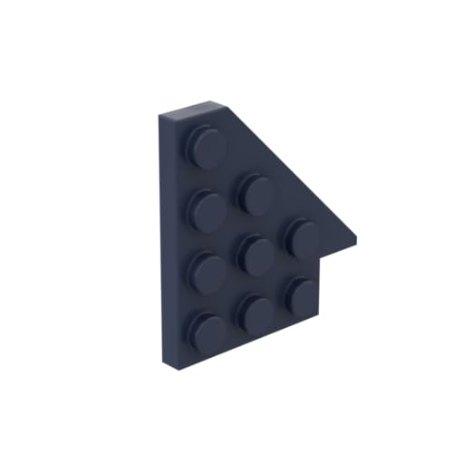 XYEIUGO Gobricks Kreisplatte, 4 x 4, spezielle Form, schräge Platte (rechts), 10 Stück, GDS-M361 3935, klassisches Bulk-Spielzeug, MOC, Farbe: Dunkelblau 140 von XYEIUGO