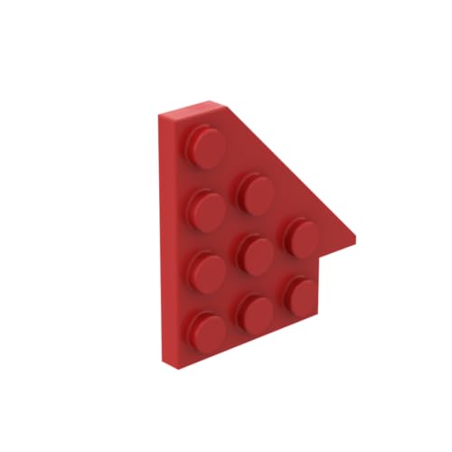 XYEIUGO Gobricks Kreisplatte, 4 x 4, spezielle Form, schräge Platte (rechts), 10 Stück, GDS-M361 3935, klassisches Bulk-Spielzeug, MOC, Farbe: Rot, 21 von XYEIUGO