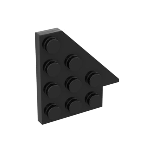 XYEIUGO Gobricks Kreisplatte, 4 x 4, spezielle Form, schräge Platte (rechts), 10 Stück, GDS-M361 3935, klassisches Bulk-Spielzeug, MOC, Farbe: Schwarz, 26 Stück von XYEIUGO