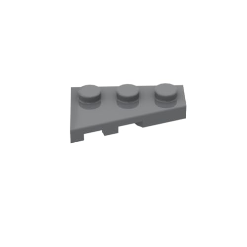 XYEIUGO Gobricks Kreisplatte, 5 x 7,6 cm, Keilplatte rechts, 50 Stück, kompatibel mit den großen Marken GDS-M540, klassisches Bulk-Spielzeug, MOC, Farbe: Dunkelblaugrau, 199 von XYEIUGO