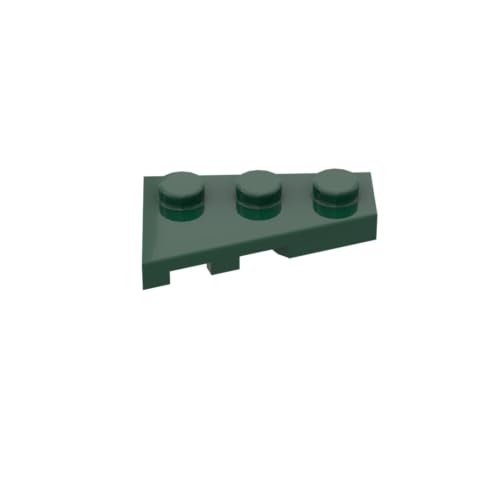 XYEIUGO Gobricks Kreisplatte, 5 x 7,6 cm, Keilplatte rechts, 50 Stück, kompatibel mit den großen Marken GDS-M540, klassisches Bulk-Spielzeug, MOC, Farbe: Dunkelgrün, 141 von XYEIUGO