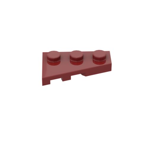 XYEIUGO Gobricks Kreisplatte, 5 x 7,6 cm, Keilplatte rechts, 50 Stück, kompatibel mit den großen Marken GDS-M540, klassisches Bulk-Spielzeug, MOC, Farbe: Dunkelrot, 154 von XYEIUGO