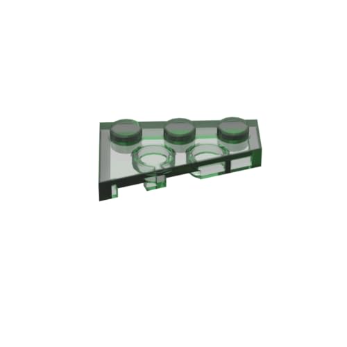 XYEIUGO Gobricks Kreisplatte 5 x 7,6 cm Keilplatte rechts, 50 Stück, kompatibel mit den großen Marken GDS-M540, klassisches Bulk-Spielzeug, MOC, Farbe: Trans Green 48 von XYEIUGO