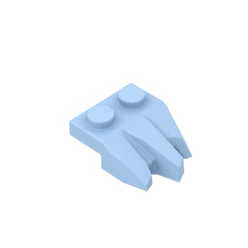 XYEIUGO Gobricks Ornamente, 2 x 2 Drei-Finger, Felsform, 10 Stück, GDS-M449 27261, klassisches Bulk-Spielzeug, MOC, Farbe: Hellblau, 212 von XYEIUGO
