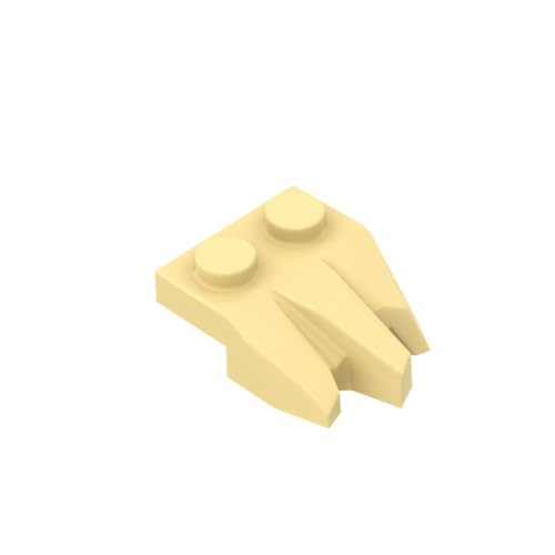 XYEIUGO Gobricks Ornamente, 2 x 2 Drei-Finger, Felsform, 10 Stück, GDS-M449 27261, klassisches Bulk-Spielzeug, MOC, Farbe: Hellgelb 19 von XYEIUGO