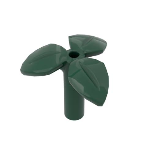 XYEIUGO Gobricks Ornamente, dreiblättrige Pflanze, 50 Stück, kompatibel mit den großen Marken GDS-M334 37695, klassisches Bulk-Spielzeug, MOC, Farbe: Dunkelgrün, 141 XYEIUGO Gobricks Ornamente, dreiblättrige Pflanze, 50 Stück, kompatibel mit den großen Marken GDS-M334 37695, klassisches Bulk-Spielzeug, MOC, Farbe: Dunkelgrün, 141 von XYEIUGO