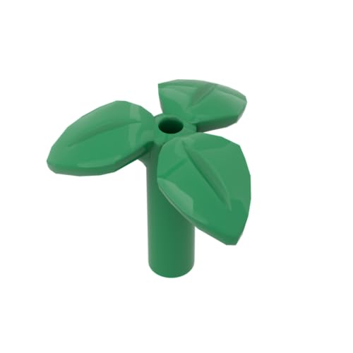 XYEIUGO Gobricks Ornamente, dreiblättrige Pflanze, 50 Stück, kompatibel mit den großen Marken GDS-M334 37695, klassisches Bulk-Spielzeug, MOC, Farbe: Grün 28 XYEIUGO Gobricks Ornamente, dreiblättrige Pflanze, 50 Stück, kompatibel mit den großen Marken GDS-M334 37695, klassisches Bulk-Spielzeug, MOC, Farbe: Grün 28 von XYEIUGO