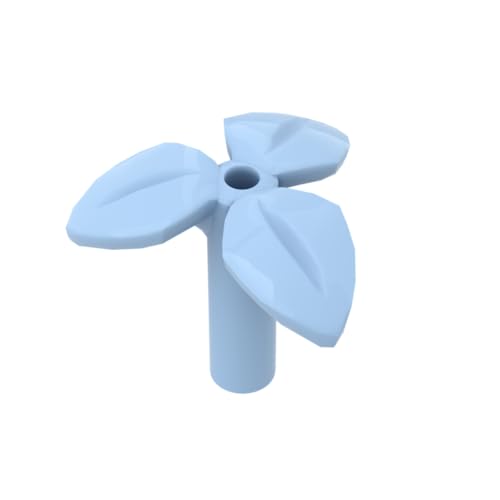 XYEIUGO Gobricks Ornamente, dreiblättrige Pflanze, 50 Stück, kompatibel mit den großen Marken GDS-M334 37695, klassisches Bulk-Spielzeug, MOC, Farbe: Hellblau 212 XYEIUGO Gobricks Ornamente, dreiblättrige Pflanze, 50 Stück, kompatibel mit den großen Marken GDS-M334 37695, klassisches Bulk-Spielzeug, MOC, Farbe: Hellblau 212 von XYEIUGO