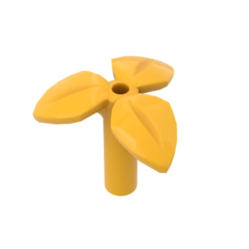 XYEIUGO Gobricks Ornamente, dreiblättrige Pflanze, 50 Stück, kompatibel mit den großen Marken GDS-M334 37695, klassisches Bulk-Spielzeug, MOC, Farbe: Hellorange 191 XYEIUGO Gobricks Ornamente, dreiblättrige Pflanze, 50 Stück, kompatibel mit den großen Marken GDS-M334 37695, klassisches Bulk-Spielzeug, MOC, Farbe: Hellorange 191 von XYEIUGO