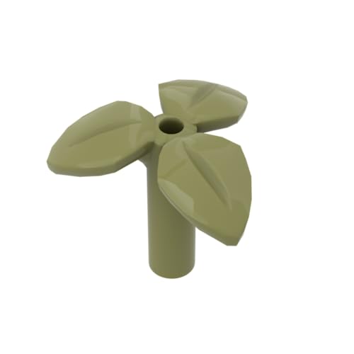 XYEIUGO Gobricks Ornamente, dreiblättrige Pflanze, 50 Stück, kompatibel mit den großen Marken GDS-M334 37695, klassisches Bulk-Spielzeug, MOC, Farbe: Olivgrün 330 XYEIUGO Gobricks Ornamente, dreiblättrige Pflanze, 50 Stück, kompatibel mit den großen Marken GDS-M334 37695, klassisches Bulk-Spielzeug, MOC, Farbe: Olivgrün 330 von XYEIUGO