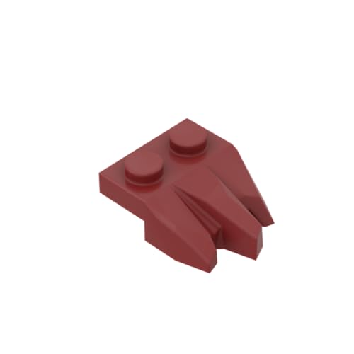 XYEIUGO Gobricks Ornaments 2 x 2 Drei-Finger-Felsform, 10 Stück, GDS-M449 27261, klassisches Bulk-Spielzeug, MOC, Farbe: Dunkelrot, 154 von XYEIUGO