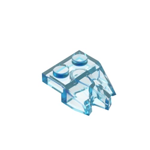 XYEIUGO Gobricks Ornaments 2 x 2 Drei-Finger-Felsform, 10 Stück, GDS-M449 27261, klassisches Bulk-Spielzeug, MOC, Farbe: Trans Hellblau 42 von XYEIUGO