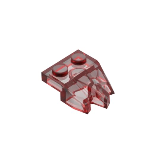 XYEIUGO Gobricks Ornaments 2 x 2 Drei-Finger-Felsform, 10 Stück, GDS-M449 27261, klassisches Bulk-Spielzeug, MOC, Farbe: Trans Red 41 von XYEIUGO