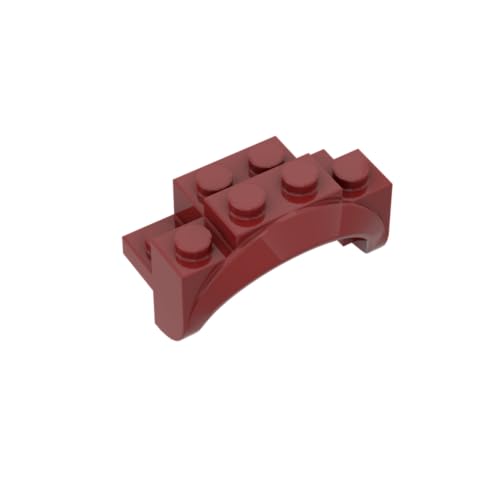 XYEIUGO Gobricks Rad, 2 x 4 x 2, Sportwagen-Schutzblech, 10 Stück, kompatibel mit den großen Marken GDS-M492, klassisches Bulk-Spielzeug, MOC, Farbe: Dunkelrot, 154 von XYEIUGO