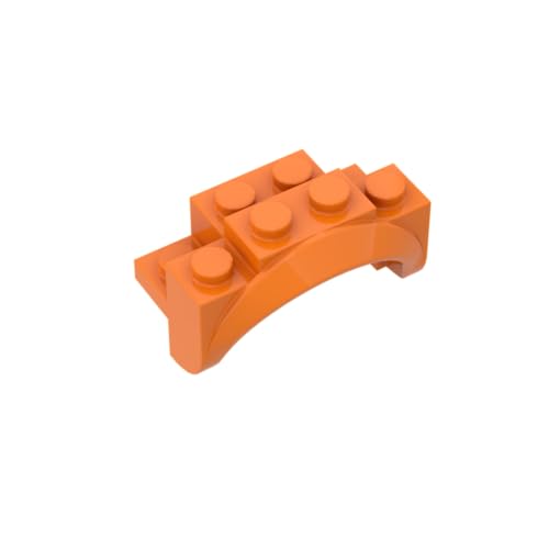 XYEIUGO Gobricks Rad, 2 x 4 x 2, Sportwagen-Schutzblech, 10 Stück, kompatibel mit den großen Marken GDS-M492, klassisches Bulk-Spielzeug, MOC, Farbe: Orange 106 von XYEIUGO