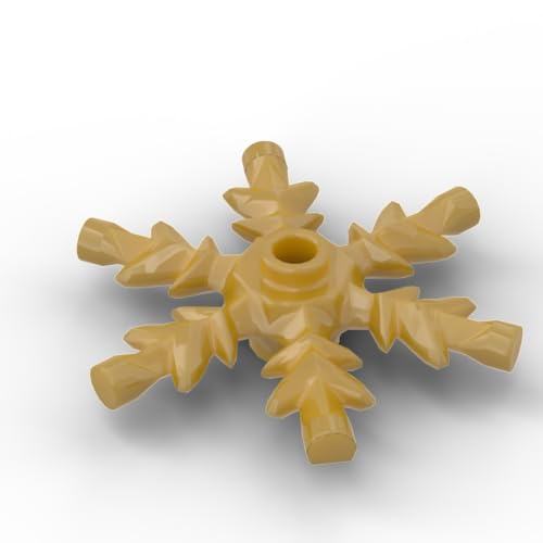 XYEIUGO Gobricks Requisiten, Kristall-Schneeflocke, 10 Stück, kompatibel mit großen Marken GDS-M468, klassisches Bulk-Spielzeug, MOC, Farbe: Perlgold 297 XYEIUGO Gobricks Requisiten, Kristall-Schneeflocke, 10 Stück, kompatibel mit großen Marken GDS-M468, klassisches Bulk-Spielzeug, MOC, Farbe: Perlgold 297 von XYEIUGO