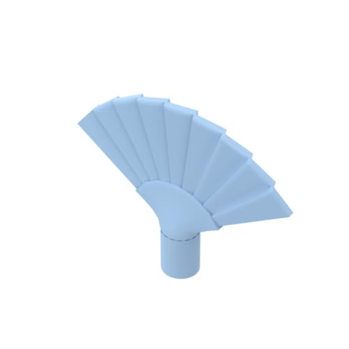 XYEIUGO Gobricks Requisiten, faltbarer Ventilator, 10 Stück, kompatibel mit den großen Marken GDS-M4632 93553, klassisches Bulk-Spielzeug, MOC, Farbe: Hellblau 212 von XYEIUGO