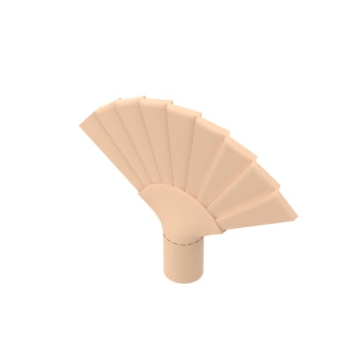 XYEIUGO Gobricks Requisiten, faltbarer Ventilator, 10 Stück, kompatibel mit den großen Marken GDS-M4632 93553, klassisches Bulk-Spielzeug, MOC, Farbe: Light Nougat 283 von XYEIUGO