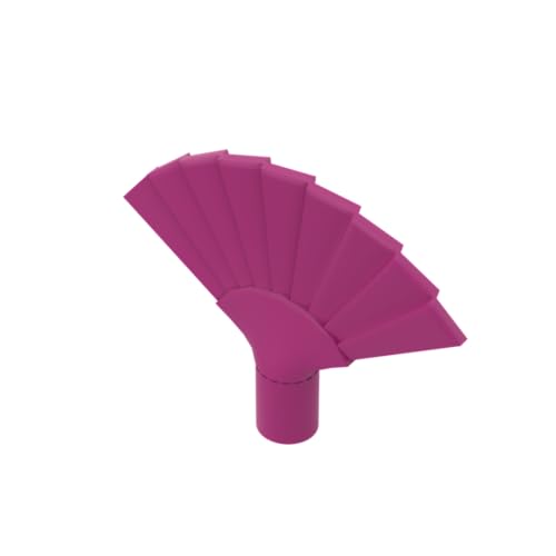 XYEIUGO Gobricks Requisiten, faltbarer Ventilator, 10 Stück, kompatibel mit den großen Marken GDS-M4632 93553, klassisches Bulk-Spielzeug, MOC, Farbe: Magenta 124 von XYEIUGO