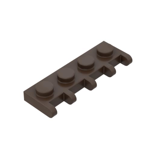 XYEIUGO Gobricks Scharnierplatte mit 5 Krallen an der Seite, 10 Stück, kompatibel mit den großen Marken GDS-M439, klassisches Bulk-Spielzeug, MOC, Farbe: Dunkelbraun 308 von XYEIUGO