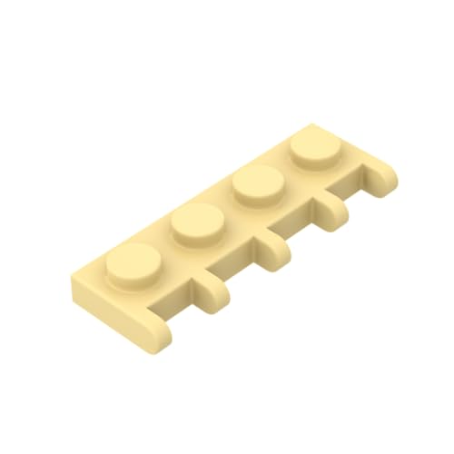 XYEIUGO Gobricks Scharnierplatte mit 5 Krallen an der Seite, 10 Stück, kompatibel mit den großen Marken GDS-M439, klassisches Bulk-Spielzeug, MOC, Farbe: Hellgelb 19 von XYEIUGO