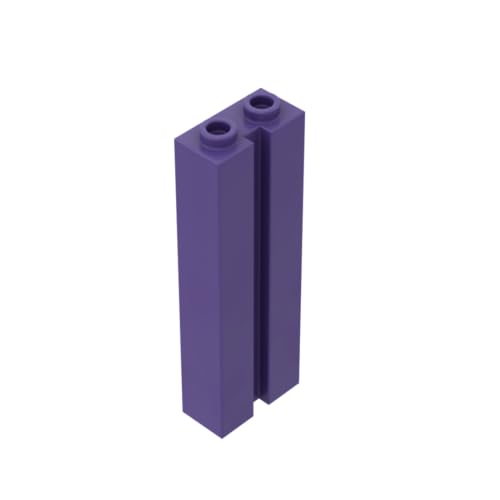 XYEIUGO Gobricks Scharnierziegel, 1 x 2 x 5, Rillenziegel, 10 Stück, kompatibel mit den großen Marken GDS-M367 88393, klassisches Bulk-Spielzeug, MOC, Farbe: Dunkelviolett 268 von XYEIUGO