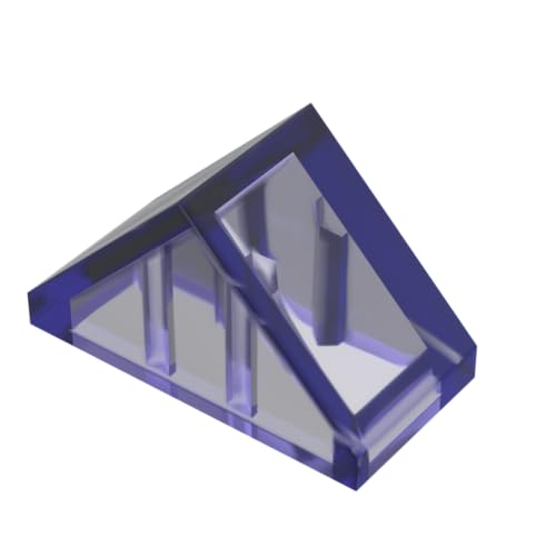XYEIUGO Gobricks Schrägziegel, 1 x 1, Dual 45 ° geneigt, 50 Stück, kompatibel mit den großen Marken GDS-M461, klassisches Bulk-Spielzeug, MOC, Farbe: Trans Purple 126 von XYEIUGO