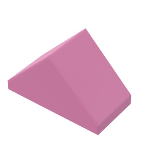 XYEIUGO Gobricks Slope Brick 1x1 Dual 45° geneigte Fliese, 50 Stück, kompatibel mit den großen Marken GDS-M461, klassisches Bulk-Spielzeug, MOC, Farbe: Dunkelrosa 221 von XYEIUGO