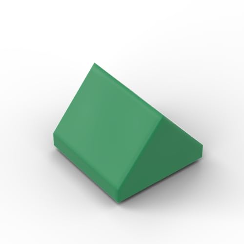 XYEIUGO Gobricks Slope Brick 1x1 Dual 45° geneigte Fliese, 50 Stück, kompatibel mit den großen Marken GDS-M461, klassisches Bulk-Spielzeug, MOC, Farbe: Grün 28 von XYEIUGO