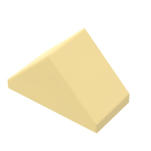 XYEIUGO Gobricks Slope Brick 1x1 Dual 45° geneigte Fliese, 50 Stück, kompatibel mit den großen Marken GDS-M461, klassisches Bulk-Spielzeug, MOC, Farbe: Hellgelb 19 von XYEIUGO