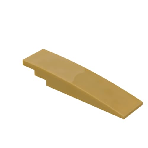 XYEIUGO Gobricks gewölbter Ziegelstein, 5 x 20 cm, kompatibel mit den großen Marken GDS-M362, klassisches Bulk-Spielzeug, MOC, Farbe: Perlgold 297, 10 Stück von XYEIUGO