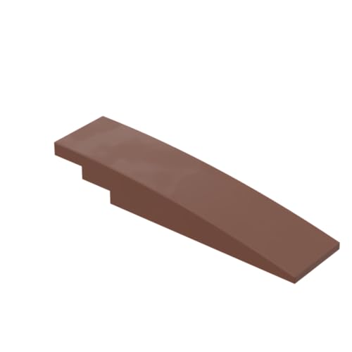 XYEIUGO Gobricks gewölbter Ziegelstein, 5 x 20 cm, kompatibel mit den großen Marken GDS-M362, klassisches Bulk-Spielzeug, MOC, Farbe: Rotbraun 192, 10 Stück von XYEIUGO